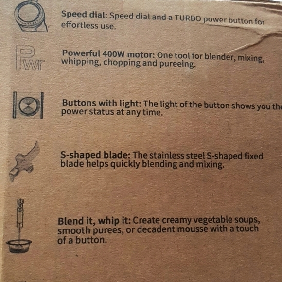 Brand new 5 pcs immersion hand blender - Picture 4 of 6